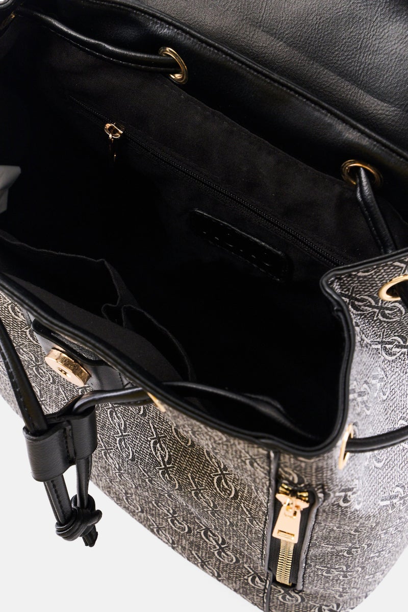 XOXO Women Brand Logo Backpack, Grey - Image 3